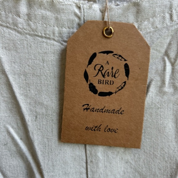 A rare bird  NWT SM midi linen blend ombre boho dress LAGANLOOK hippie coastal - Picture 8 of 9